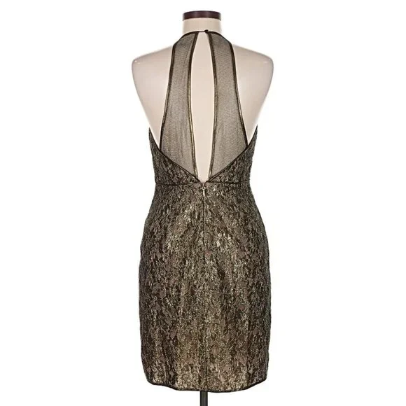 ASO CAROLINE FORBES THE VAMPIRE DIARIES TVD Dress Gold Lace Dress RARE - Picture 9 of 12
